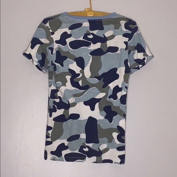 Sovereign Code Blue Camo Cuff Short Sleeve shirt boys XL - Picture 2 of 8